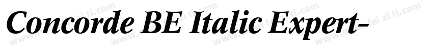 Concorde BE Italic Expert字体转换